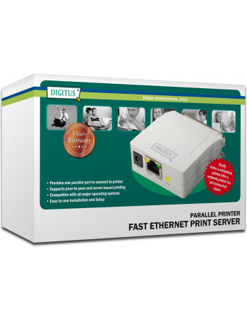 Digitus DN-13001-1 servidor de impressão Branco Ethernet LAN