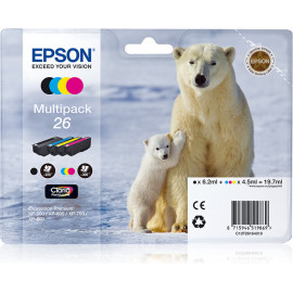 Epson Polar bear Multipack de 4 cores Série 26 Urso Polar Tinta Claria Premium