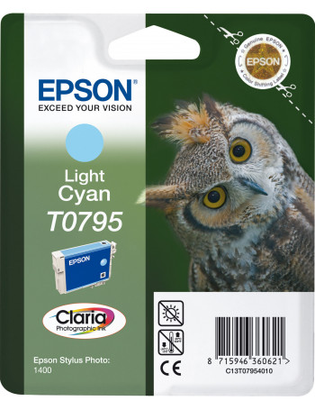Epson Owl Tinteiro Cyan Claro T0795 Tinta Claria Photographic