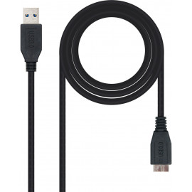Nanocable 10.01.1101-BK cabo USB 1 m 3.2 Gen 1 (3.1 Gen 1) USB A Micro-USB B Preto