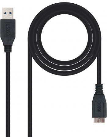 Nanocable 10.01.1101-BK cabo USB 1 m 3.2 Gen 1 (3.1 Gen 1) USB A Micro-USB B Preto