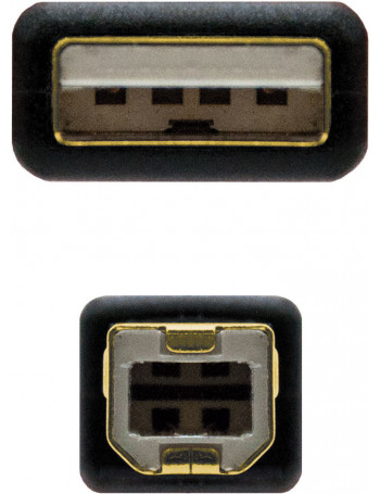 Nanocable 10.01.1203 cabo USB 3 m 2.0 USB A USB B Preto