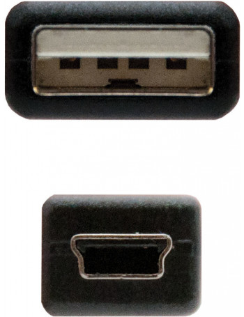 Nanocable 10.01.0405 cabo USB 4,5 m 2.0 USB A Mini-USB B Preto
