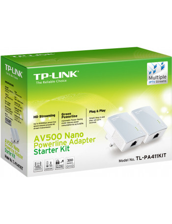 TP-LINK PA411KIT 500 Mbit s Ethernet LAN Branco 2 unidade(s)