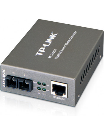 TP-LINK MC210CS conversor de rede de média 1000 Mbit s 1310 nm Modo único Preto