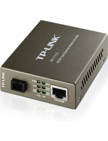 TP-LINK MC111CS conversor de rede de média 1000 Mbit s 1550 nm Modo único Preto