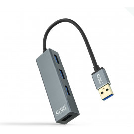 Nanocable 10.16.4402 hub de interface USB 3.2 Gen 1 (3.1 Gen 1) Type-A Cinzento