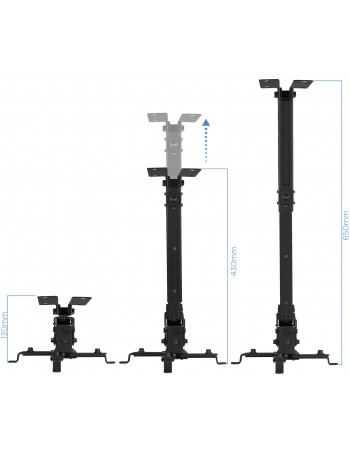 TooQ PJ2012T-B suporte de projetores Teto Preto