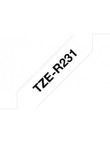 Brother TZE-R231 etiquetadora Preto sobre branco