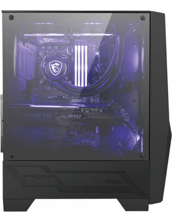 MSI MAG FORGE 100M Midi Tower Preto, Transparente