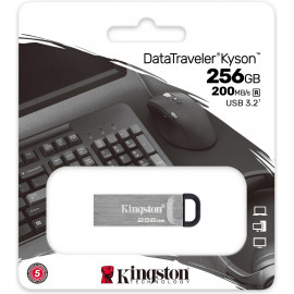 Kingston Technology DataTraveler Kyson unidade de memória USB 256 GB USB Type-A 3.2 Gen 1 (3.1 Gen 1) Prateado