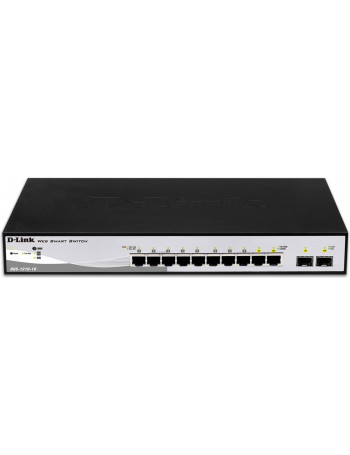 D-Link DGS-1210-10 switch de rede Gerido L2 Gigabit Ethernet (10 100 1000) Preto, Cinzento 1U