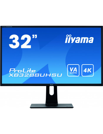 iiyama ProLite XB3288UHSU-B1 LED display 80 cm (31.5") 3840 x 2160 pixels 4K Ultra HD Preto