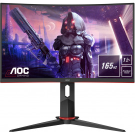 AOC C24G2U BK monitor de ecrã 59,9 cm (23.6") 1920 x 1080 pixels Full HD LED Preto, Vermelho