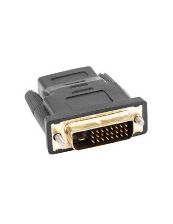 Lanberg AD-0010-BK cabo de interface adaptador de género HDMI DVI-D Preto