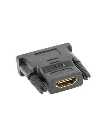 Lanberg AD-0010-BK cabo de interface adaptador de género HDMI DVI-D Preto