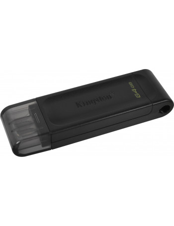 Kingston Technology DataTraveler 70 unidade de memória USB 64 GB USB Type-C 3.2 Gen 1 (3.1 Gen 1) Preto