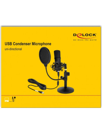 DeLOCK 66300 microfone Preto