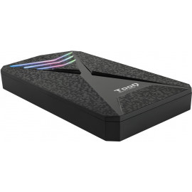 TooQ TQE-2550RGB Caixa para Discos Rígidos 2.5" Compartimento HDD SSD Preto