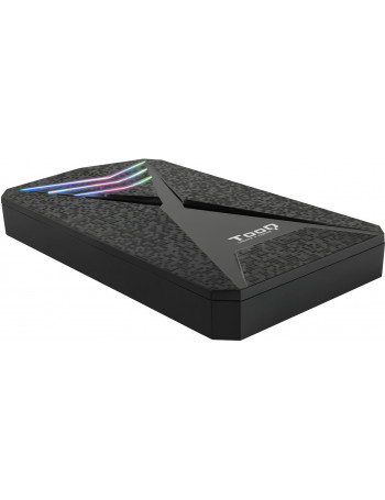 TooQ TQE-2550RGB Caixa para Discos Rígidos 2.5" Compartimento HDD SSD Preto