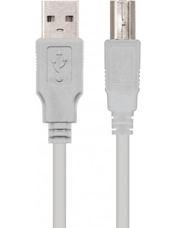 Nanocable 10.01.0102 cabo USB 1 m 2.0 USB A USB B Bege