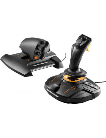 Thrustmaster T.16000M FCS Hotas Joystick MAC, PC Analógico   Digital USB Preto, Laranja