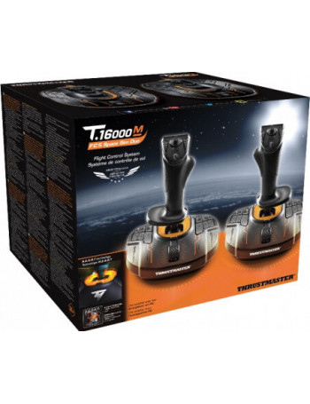 Thrustmaster T.16000M FCS SPACE SIM DUO Joystick PC Analógico   Digital USB Preto, Laranja