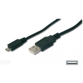 ASSMANN Electronic A micro-B, 3m cabo USB 2.0 USB A Micro-USB B Preto