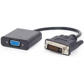 Gembird A-DVID-VGAF-01 adaptador de cabo de vídeo 0,2 m DVI-D VGA (D-Sub) Preto