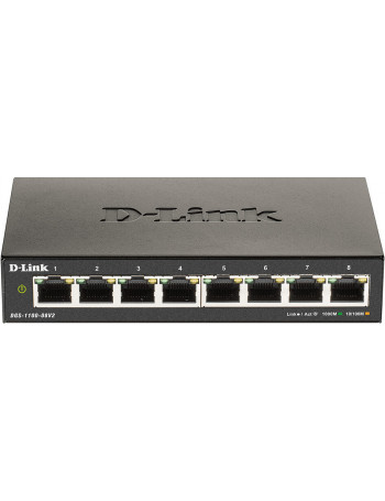 D-Link DGS-1100-08V2 switch de rede Gigabit Ethernet (10 100 1000) Preto