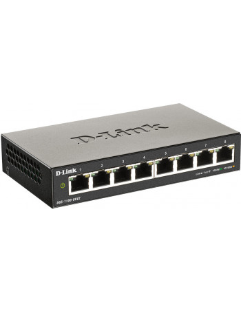 D-Link DGS-1100-08V2 switch de rede Gigabit Ethernet (10 100 1000) Preto