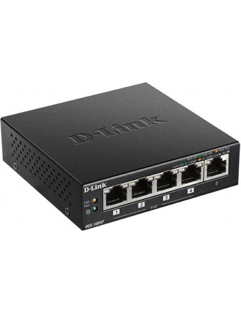 D-Link DGS-1005P switch de rede Não-gerido L2 Gigabit Ethernet (10 100 1000) Preto Power over Ethernet (PoE)