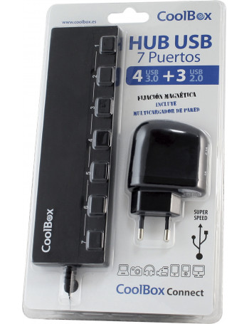 CoolBox COO-UPH356A hub de interface 5000 Mbit s Preto