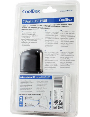 CoolBox COO-UPH356A hub de interface 5000 Mbit s Preto