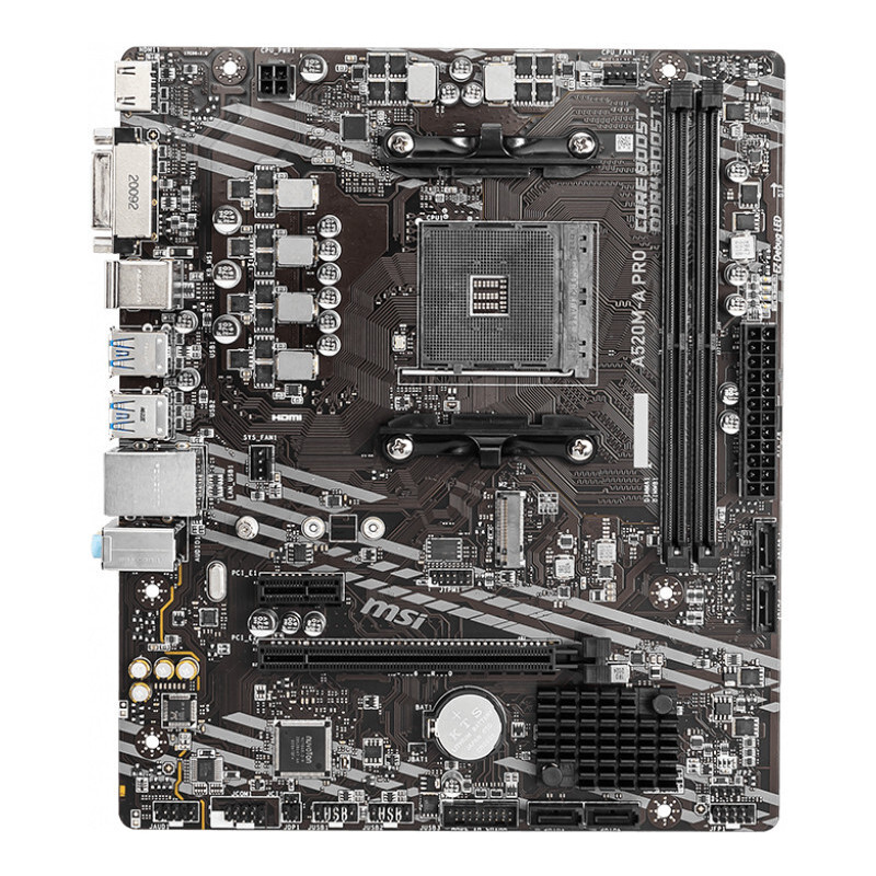 MSI A520M-A PRO Socket AM4 micro ATX AMD A520 MSI A520M-A PRO Socket AM4 micro ATX AMD A520