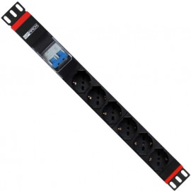 WP WPN- -G02-06 PDU 1U Preto, Vermelho 6 tomada(s) CA