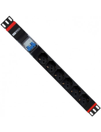 WP WPN- -G02-06 PDU 1U Preto, Vermelho 6 tomada(s) CA