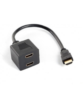 Lanberg AD-0019-BK multiplicador de vídeo HDMI 2x HDMI