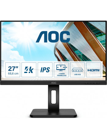 AOC Pro-line U27P2 LED display 68,6 cm (27") 3840 x 2160 pixels 4K Ultra HD Preto