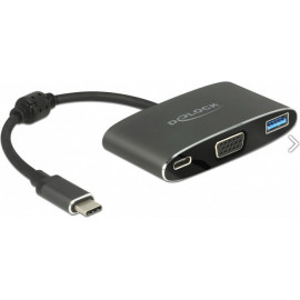 DeLOCK 62992 cabo de interface adaptador de género SuperSpeed USB (USB 3.1 Gen 1) USB Type-C™ VGA 15 pin, SuperSpeed USB (USB