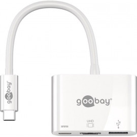 Goobay 62104 hub de interface USB 3.2 Gen 1 (3.1 Gen 1) Type-C 5000 Mbit s Branco