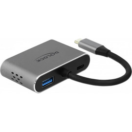 DeLOCK 64074 hub de interface USB 3.2 Gen 1 (3.1 Gen 1) Type-C Cinzento