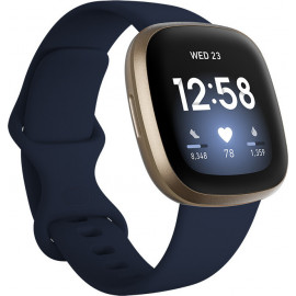 Fitbit Versa 3 40 mm AMOLED Azul, Dourado GPS