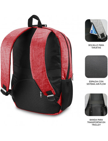 SUBBLIM SUB-BP-1UL0002 mochila Vermelho Oxford