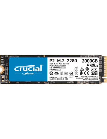 Crucial P2 M.2 2000 GB PCI Express 3.0 NVMe