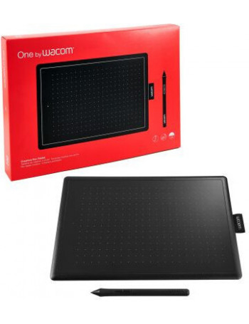 Wacom One by Medium mesa digitalizadora Preto, Vermelho 2540 lpi 216 x 135 mm USB