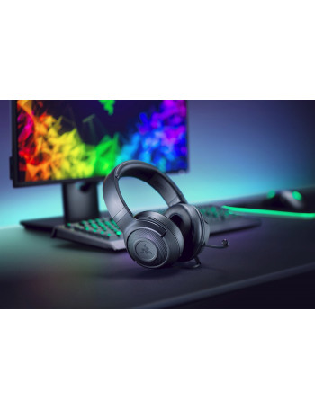 Razer KRAKEN X LITE Auscultadores Fita de cabeça Conetor 3,5 mm Preto