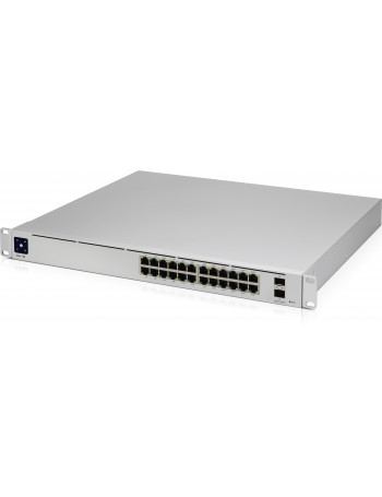 Ubiquiti Networks UniFi Pro 24-Port PoE Gerido L2 L3 Gigabit Ethernet (10 100 1000) Power over Ethernet (PoE) 1U Prateado