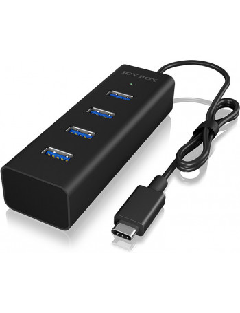 ICY BOX IB-HUB1409-C3 USB 3.2 Gen 1 (3.1 Gen 1) Type-C 5000 Mbit s Preto