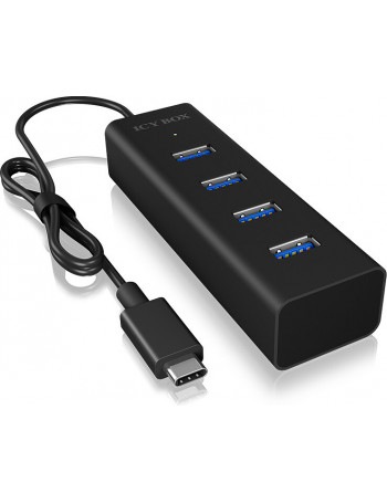 ICY BOX IB-HUB1409-C3 USB 3.2 Gen 1 (3.1 Gen 1) Type-C 5000 Mbit s Preto